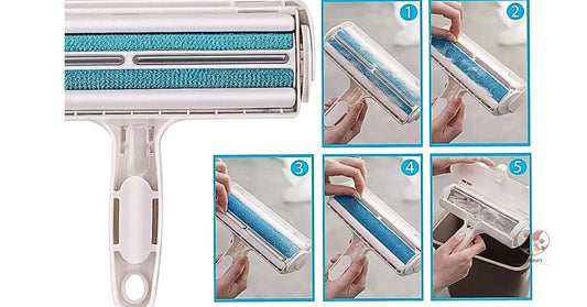 Étapes d'utilisation de la brosse Animours : mode d'emploi pour retirer les poils.