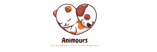 Logo Animours - Le bonheur des compagnons, spécialiste des accessoires pour chiens et chats.